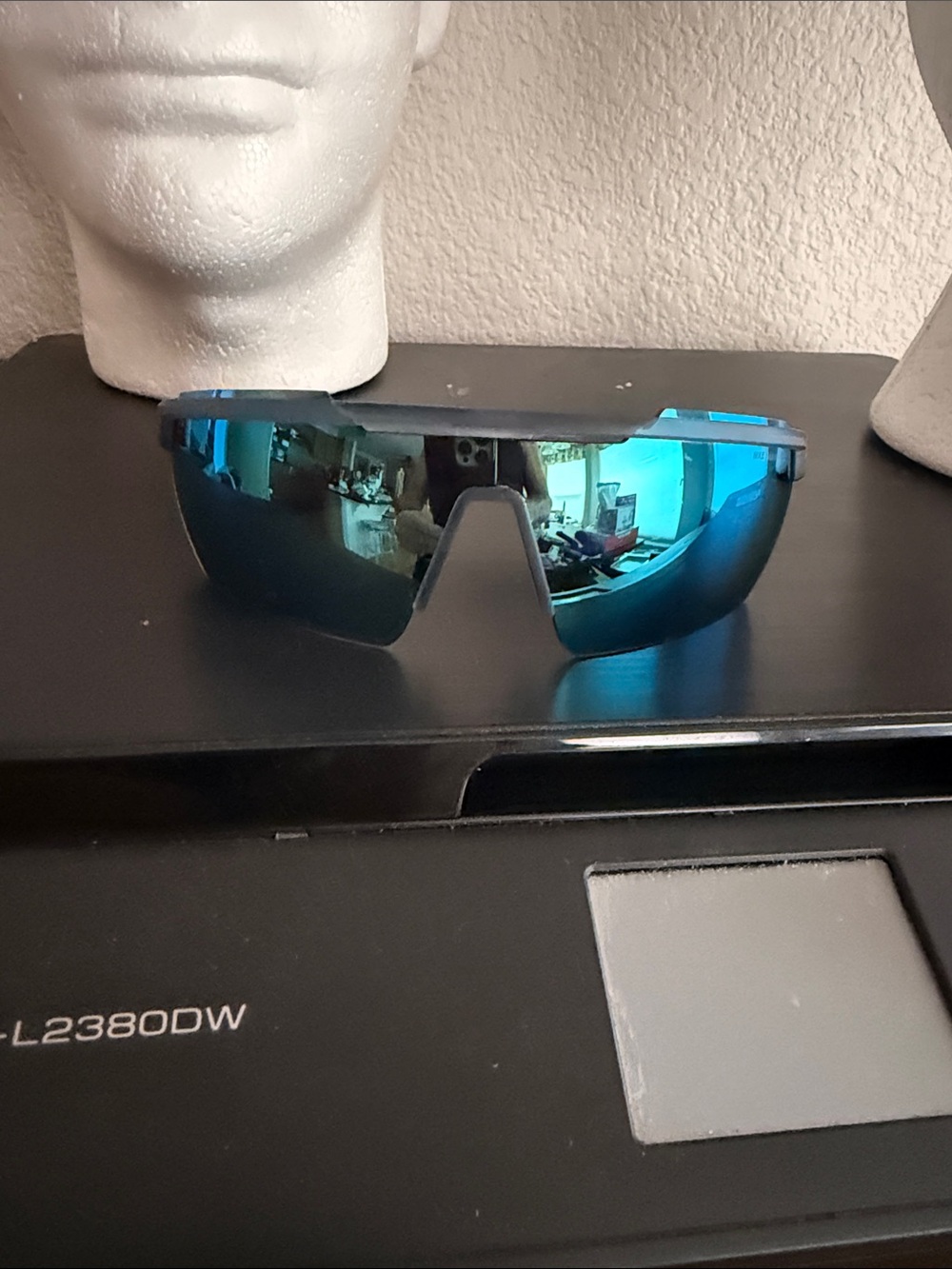 Nike windshield elite Sport Shield Sunglasses with Blue Mirrored Lenses